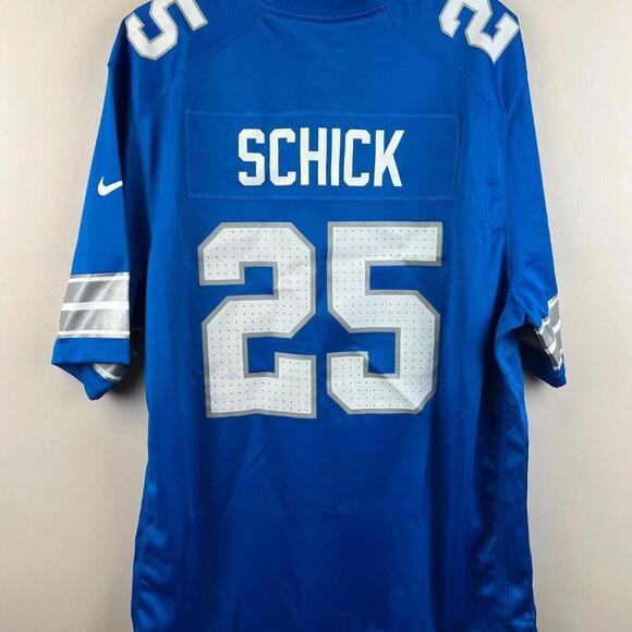 Men’s Detroit Lions Custom “SCHICK” #25 Nike Game Jersey Blue XL – NWOT 11/2024 - Picture 2 of 7